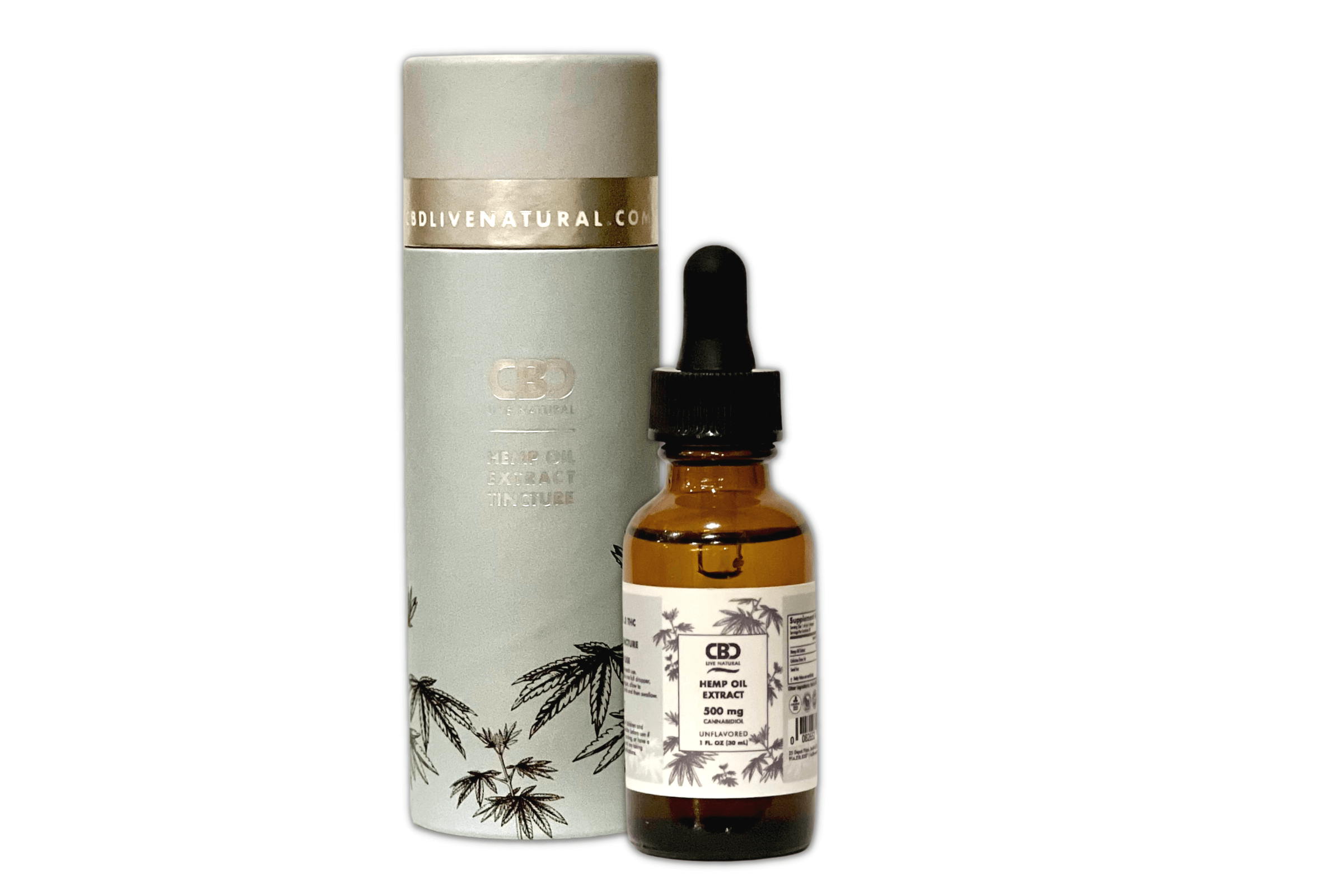 CBD Hemp Oil Extract – Unflavored 500mg – CBD Live Natural