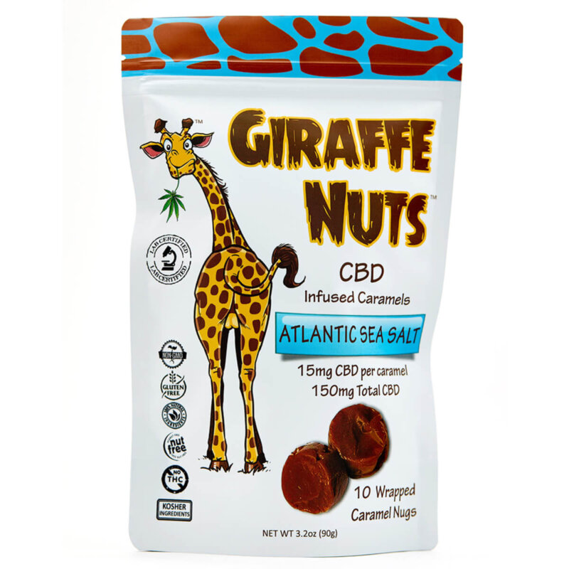 Giraffe Nuts Infused Caramels | Atlantic Sea Salt