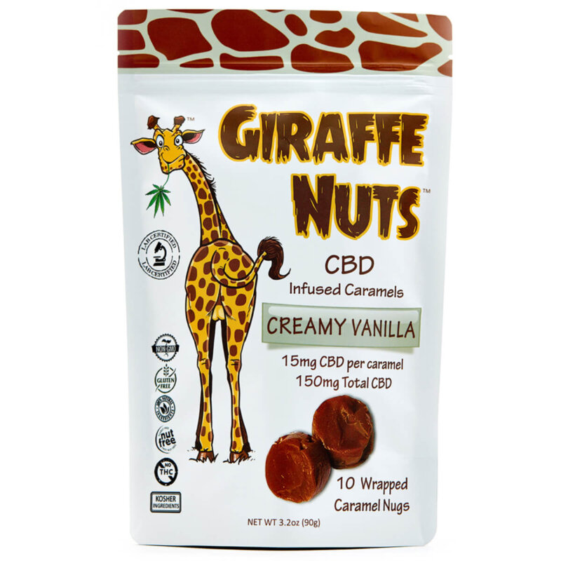Giraffe Nuts Infused Caramels | Creamy Vanilla