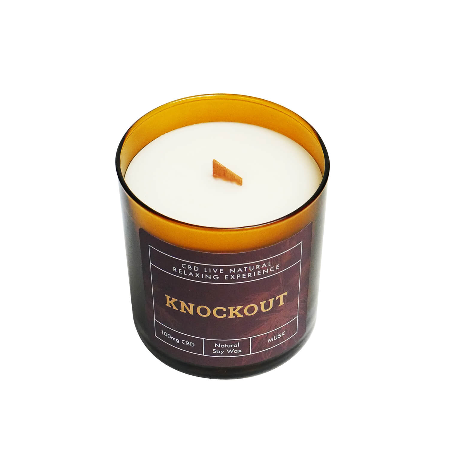 knockout musk candle top view