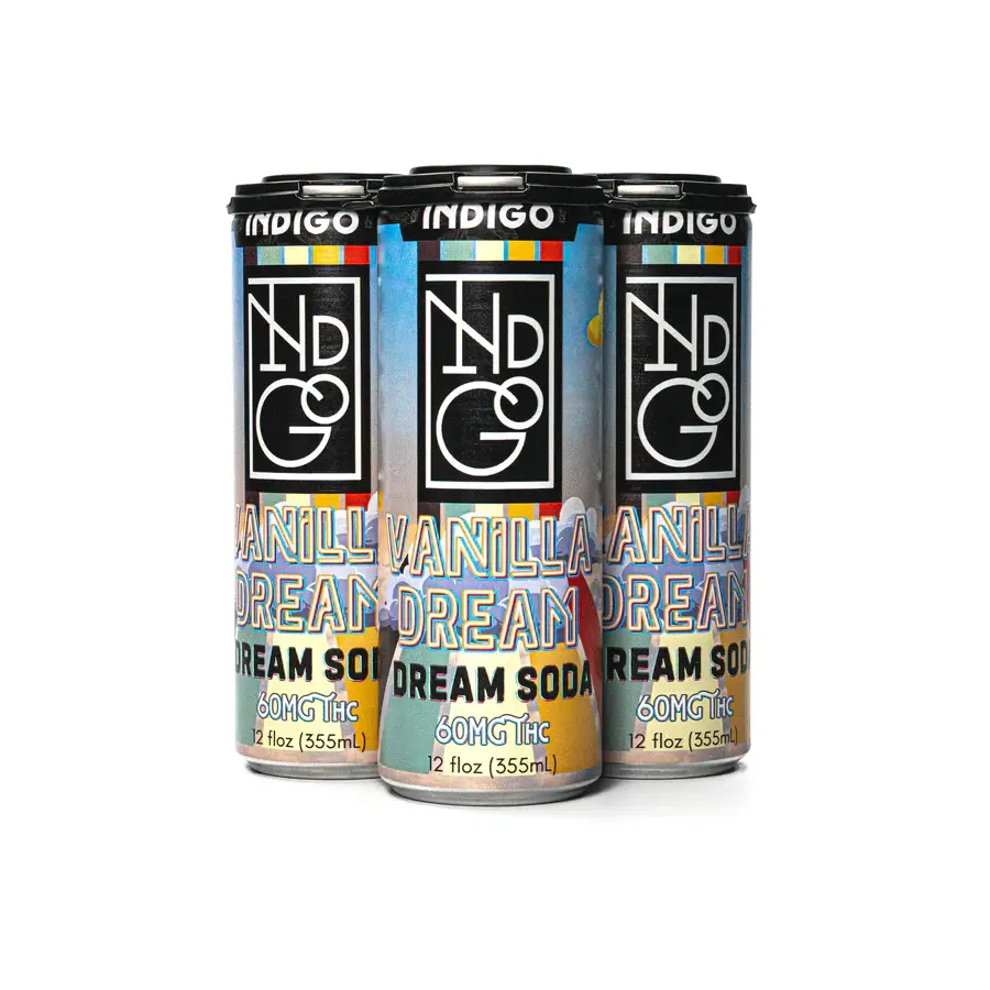 Indigo Vanilla Cream Dream Soda – 60mg – CBD Live Natural